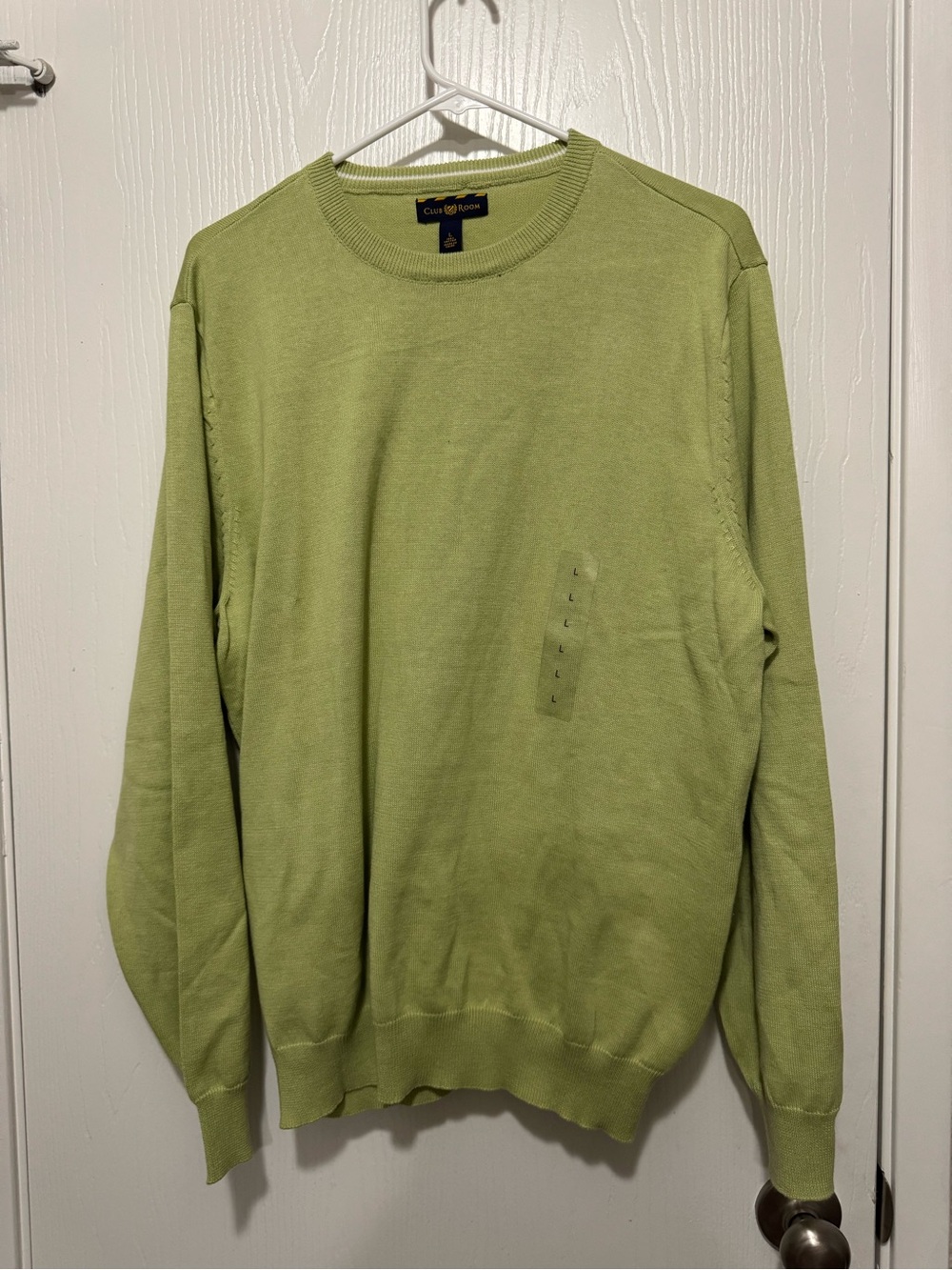 Club Room Men's Lime Green Crewneck Sweater